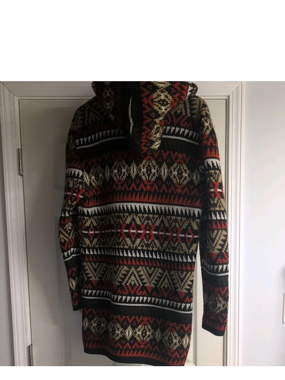 One In a Million cardigan Zip Hooded Sweater AZTEC SZ LARGE